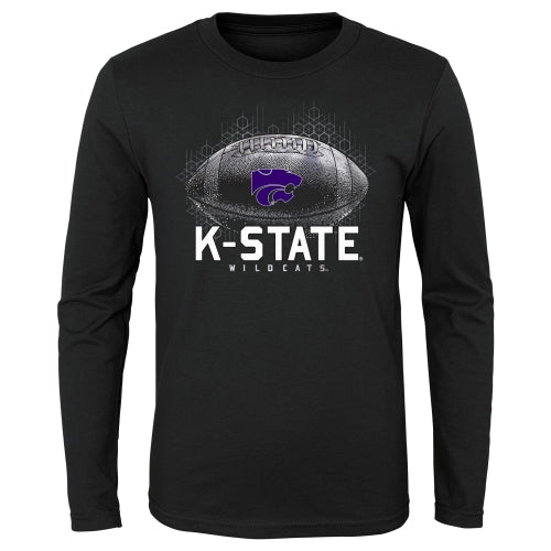 Outerstuff NCAA Youth Kansas State Wildcats Hexagon Football Long Sleeve Shirt