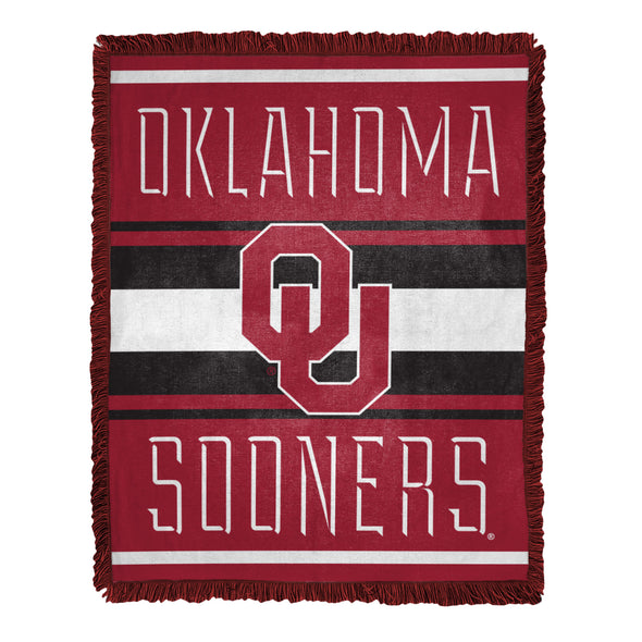 Northwest NCAA Oklahoma Sooners Nose Tackle Woven Jacquard Throw Blanket