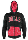 Zipway NBA Men's Chicago Bulls Signature Basics Full Zip Fleece Hoodie, Black