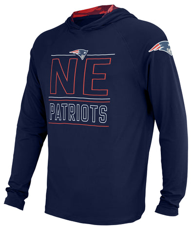 Zubaz NFL Men's New England Patriots Team Color Active Hoodie With Camo Accents