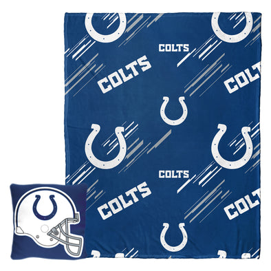 Northwest NFL Indianapolis Colts Slashed Pillow and Throw Blanket Set