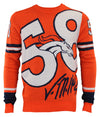 Forever Collectibles NFL Men's Denver Broncos V. Miller #58 Loud Player Sweater