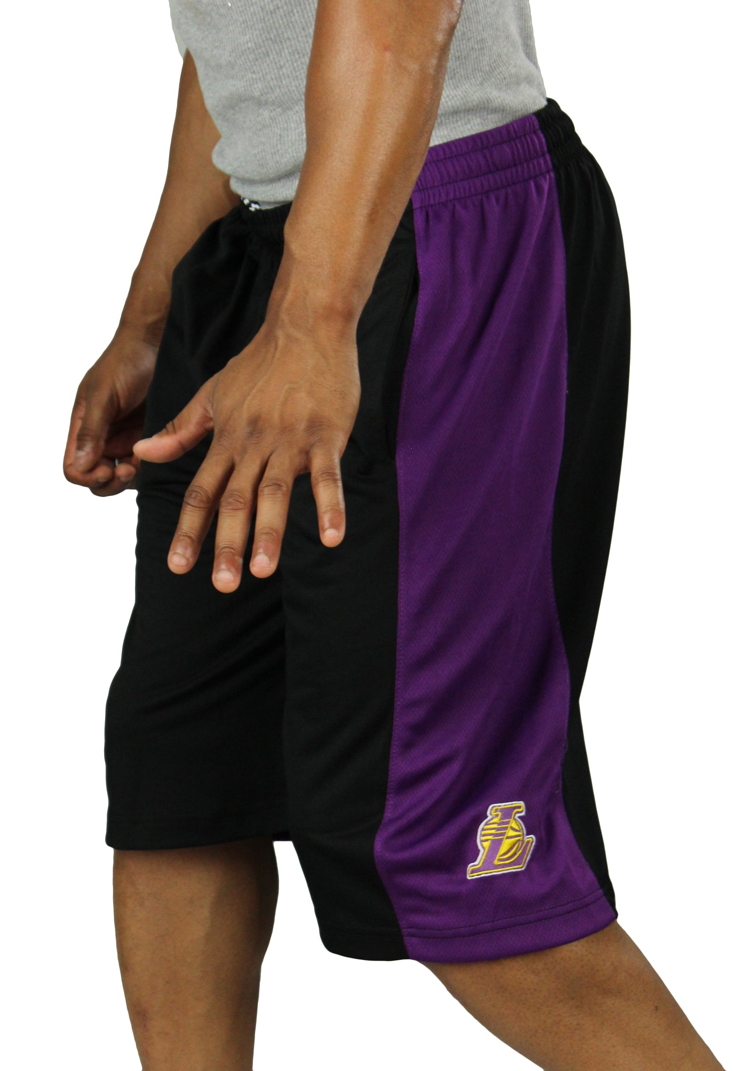 Zipway NBA Big and Tall Men's Los Angeles Lakers Basketball Shorts - Black - 3XL