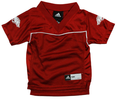 Adidas NCAA College Infant Boys Arkansas Razorbacks V-Neck Replica Jersey, Red