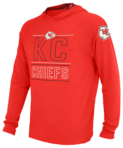 Zubaz NFL Men's Kansas City Chiefs Team Color Active Hoodie With Camo Accents