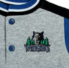 Minnesota Timberwolves NBA Baby Boys Infants Fleece Coverall, Grey & Blue