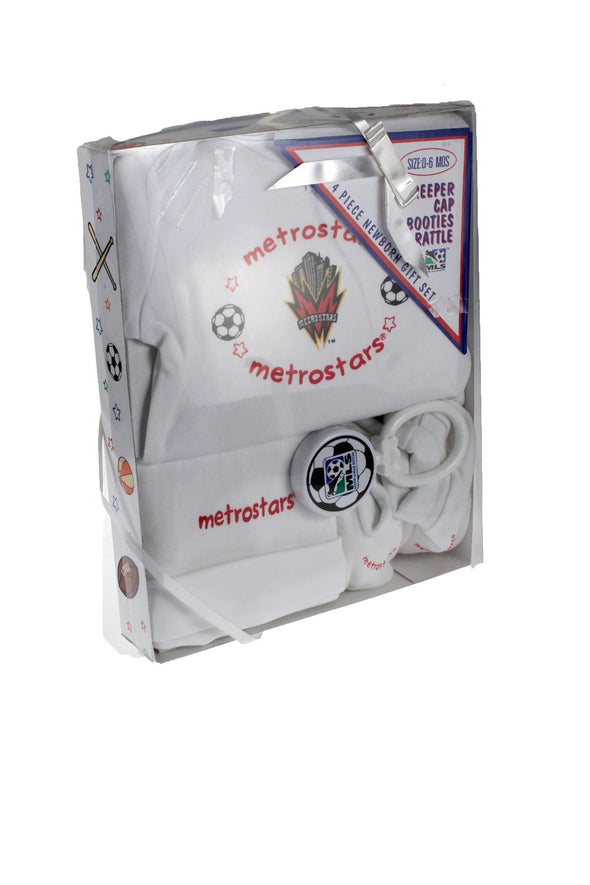 MLS Newborn Baby NY/NJ Metrostars Three Piece Boxed Gift Set