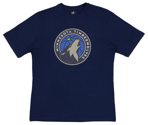 FISLL NBA Men's Minnesota Timberwolves Team Color, Name and Logo Premium T-Shirt