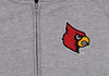 Outerstuff NCAA Women's Fleece Louisville Cardinals Logo Hoodie, Gray