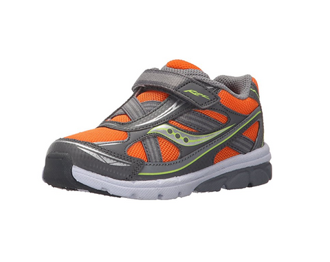 Saucony Little Kid/Toddlers Baby Ride Running Shoe, Orange/Grey