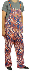 Zubaz NFL Men's Chicago Bears Zebra Printed Team Bib Overalls