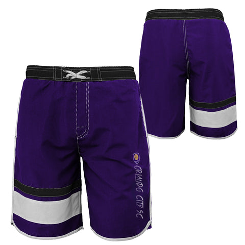Outerstuff MLS Youth Orlando City SC Color Block Swim Trunks