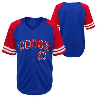 Outerstuff MLB Kids Chicago Cubs Button Up Baseball Team Home Jersey