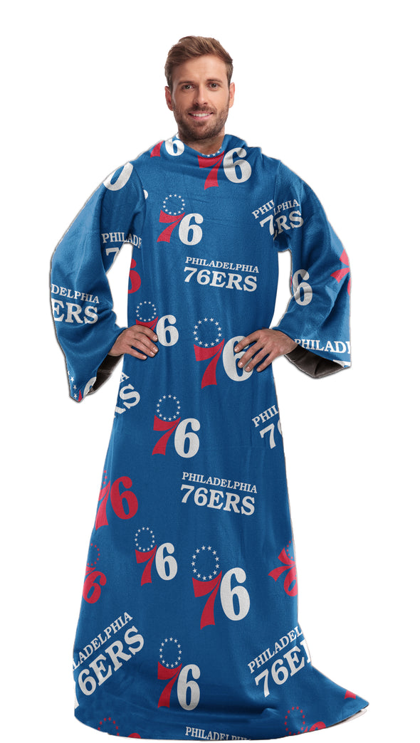 Northwest NBA Philadelphia 76ers Toss Silk Touch Comfy Throw with Sleeves