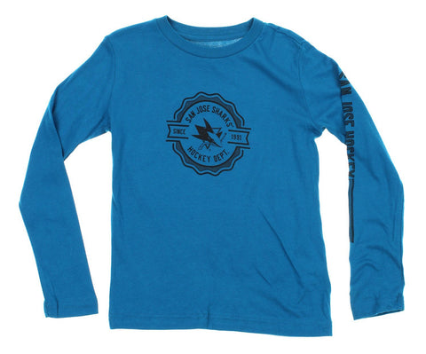 Reebok NHL Youth San Jose Sharks Long Sleeve Icon Tee