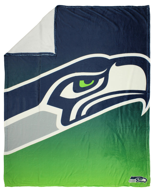 FOCO NFL Seattle Seahawks Gradient Micro Raschel Throw Blanket, 50 x 60