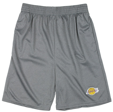 NBA Youth Boys Los Angeles Lakers Athletic Basketball Shorts, Grey