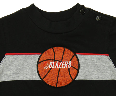 Mighty Mac Portland Trail Blazers NBA Baby Boys Infant Newborn Retro Romper, Black