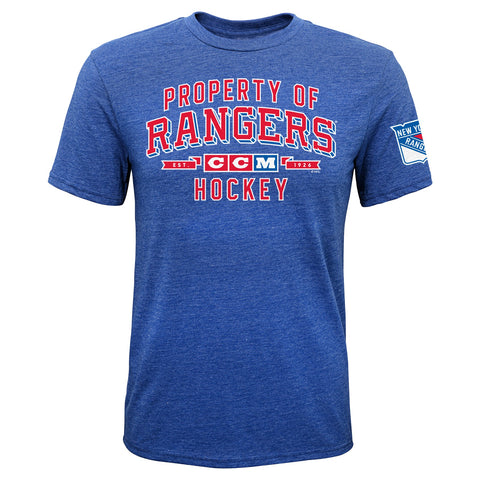 CCM NHL Youth (8-20) New York Rangers Property Block Short Sleeve T-Shirt