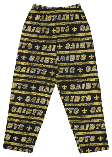 Zubaz NFL Men's New Orleans Saints Static Lines Comfy Pants
