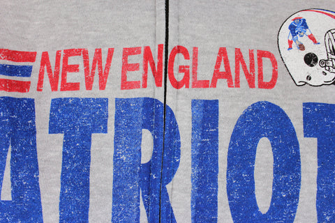 New England Patriots NFL Football Men's Across the Middle Fleece Hoodie, Grey