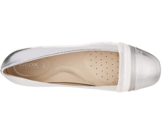 Geox Women s D Annytah A Ballet Flats Silver Fanletic