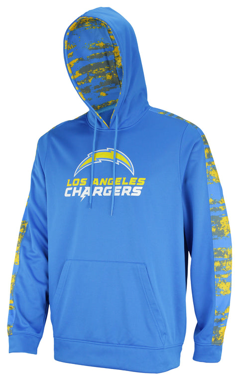 Zubaz NFL Men's Los Angeles Chargers Hoodie w/ Oxide Sleeves