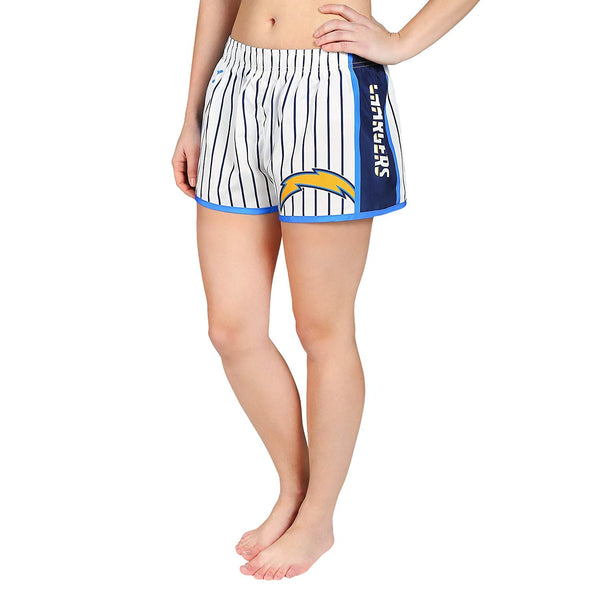 Forever Collectibles NFL Women's Los Angeles Chargers Pinstripe Shorts