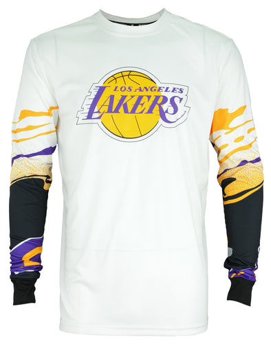 Zipway NBA Men's Los Angeles Lakers Inbound Long Sleeve Tee, White