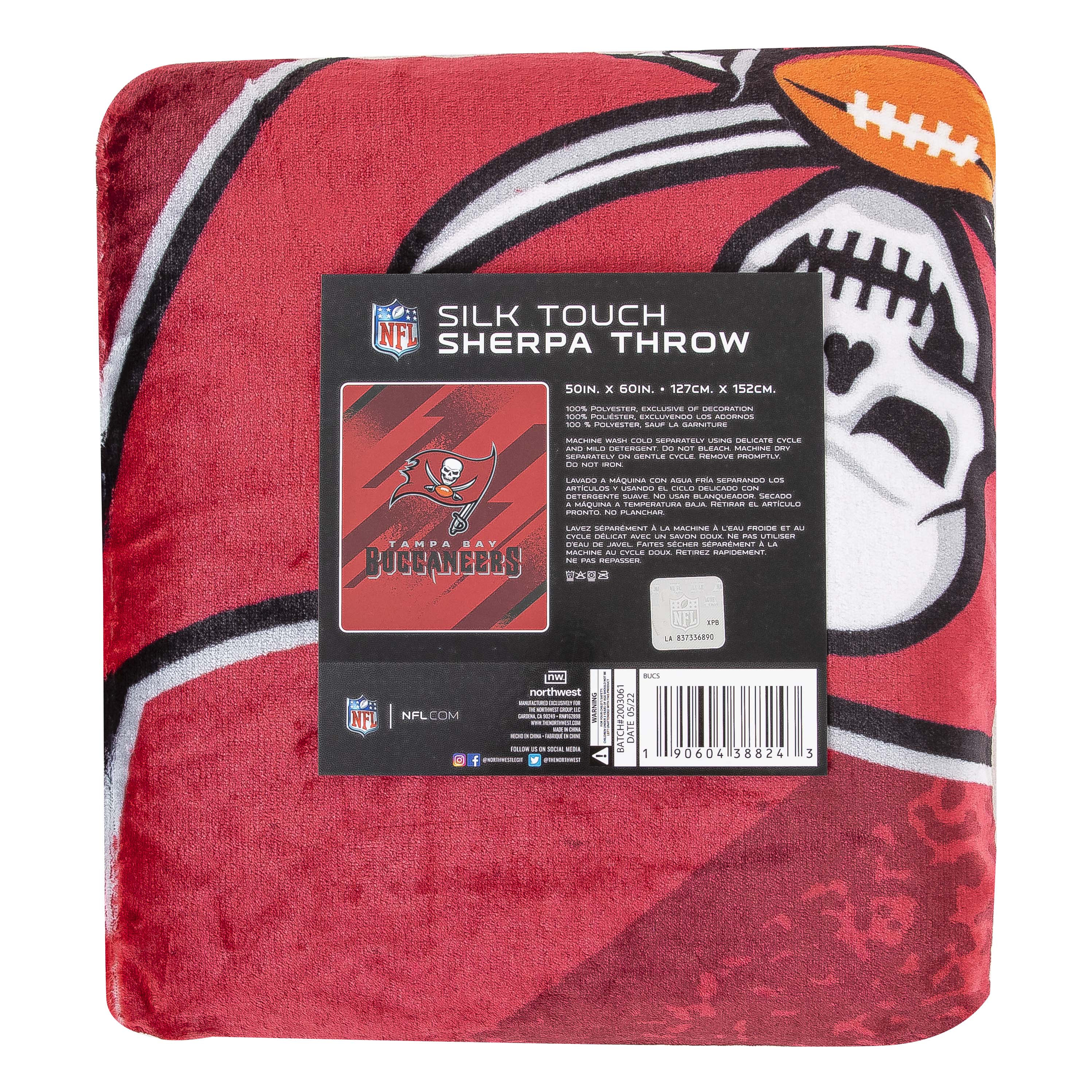 Tampa Bay Buccaneers 50 x 60 Throw Blanket 