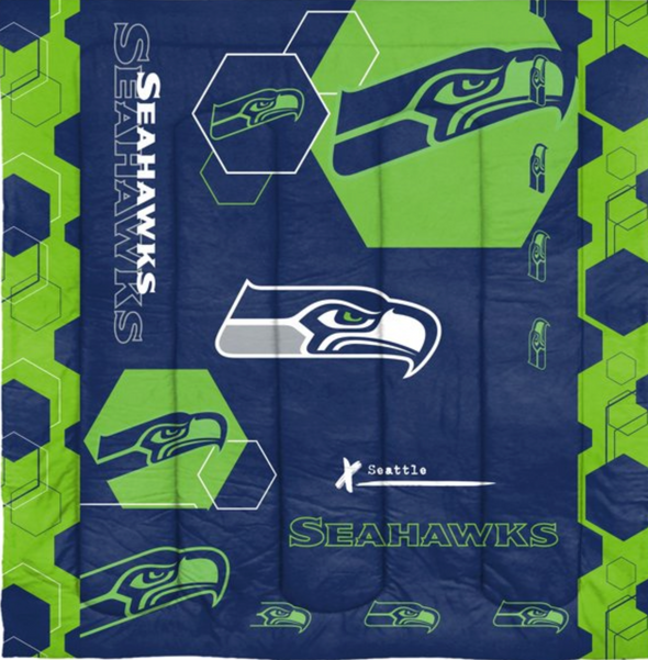 Northwest NFL Seattle Seahawks Hexagon Comforter & Sham Set