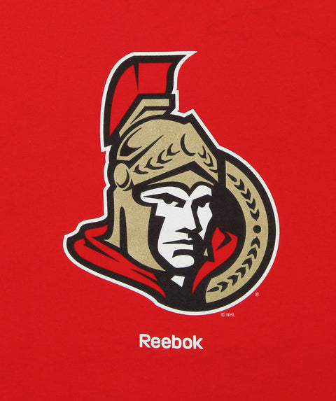 Reebok NHL Hockey Men's Ottawa Senators Jersey Crest Tee, Red