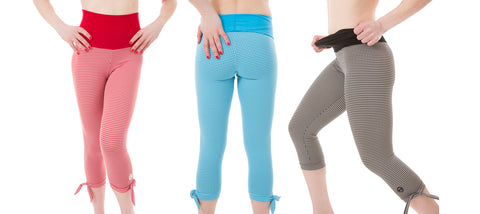 DJ Skins Women's Check it Out Comfort Waist Athletic Workout Capri, 3 Colors