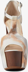 Jessica Simpson Danny 10 Women's Printed Block Heel Peep Toe Platform Sandals