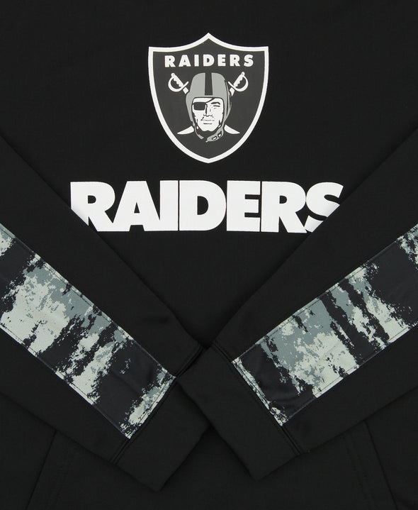 Zubaz NFL Men's Oakland Raiders  Hoodie w/ Oxide Sleeves