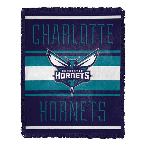 Northwest NBA Charlotte Hornets Nose Tackle Woven Jacquard Throw Blanket