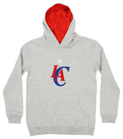 Adidas NBA Youth Boys Los Angeles Clippers Prime Pullover Hoodie, Gray
