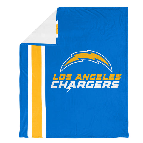 FOCO NFL Los Angeles Chargers Plush Soft Micro Raschel Throw Blanket, 50 x 60