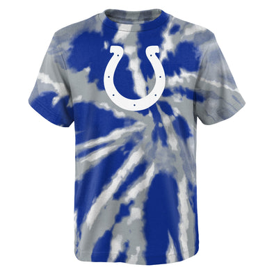 Outerstuff NFL Youth Boys Indianapolis Colts Pennant Tie Dye Short Sleeve T-Shirt