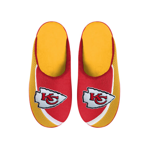 FOCO NFL Men's NFL Kansas City Chiefs 2022 Big Logo Color Edge Slippers