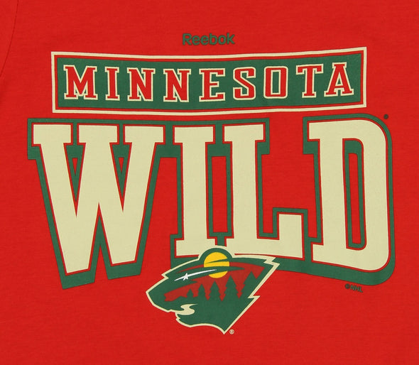 Reebok NHL Youth Minnesota Wild Short Sleeve Totally Fine Tee, Red