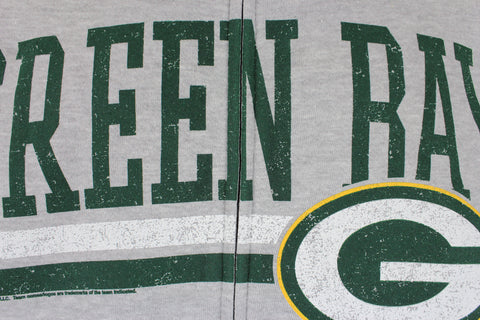 Green Bay Packers NFL Men's Victory Formation Full Zip Fleece Hoodie, Grey