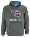 Zubaz NFL Tennessee Titans Men's Heather Grey Fleece Hoodie