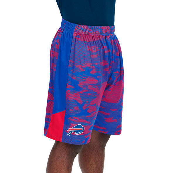 Zubaz Men's NFL Buffalo Bills Lightweight Shorts with Camo Lines