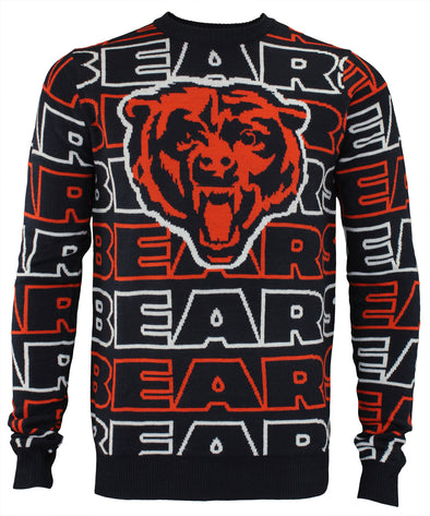 Forever Collectibles NFL Men's Chicago Bears Wordmark Repeat Sweater