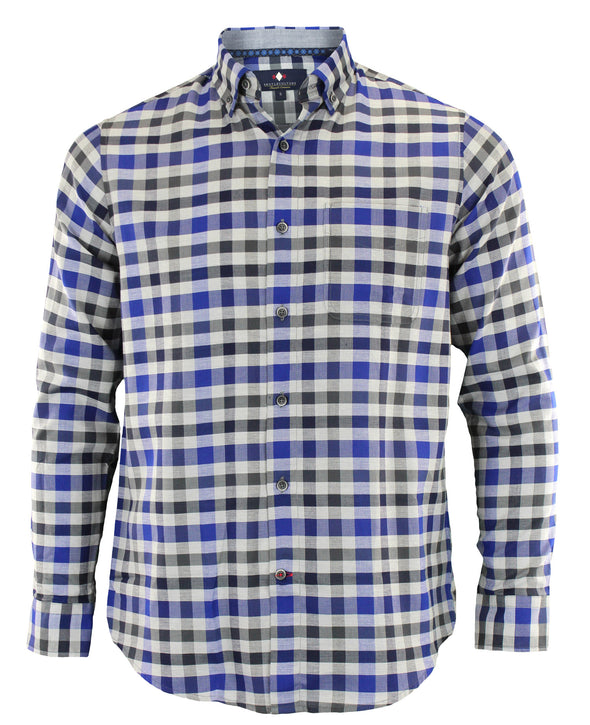 Argyle Culture Men's Button Up Textured Plaid Shirt, Color Options