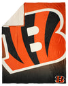 FOCO NFL Cincinnati Bengals Gradient Micro Raschel Throw Blanket, 50 x 60