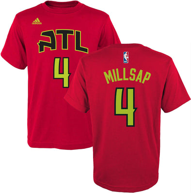 Adidas NBA Youth (8-20) Atlanta Hawks Paul Millsap #4 Player Shirt, Red