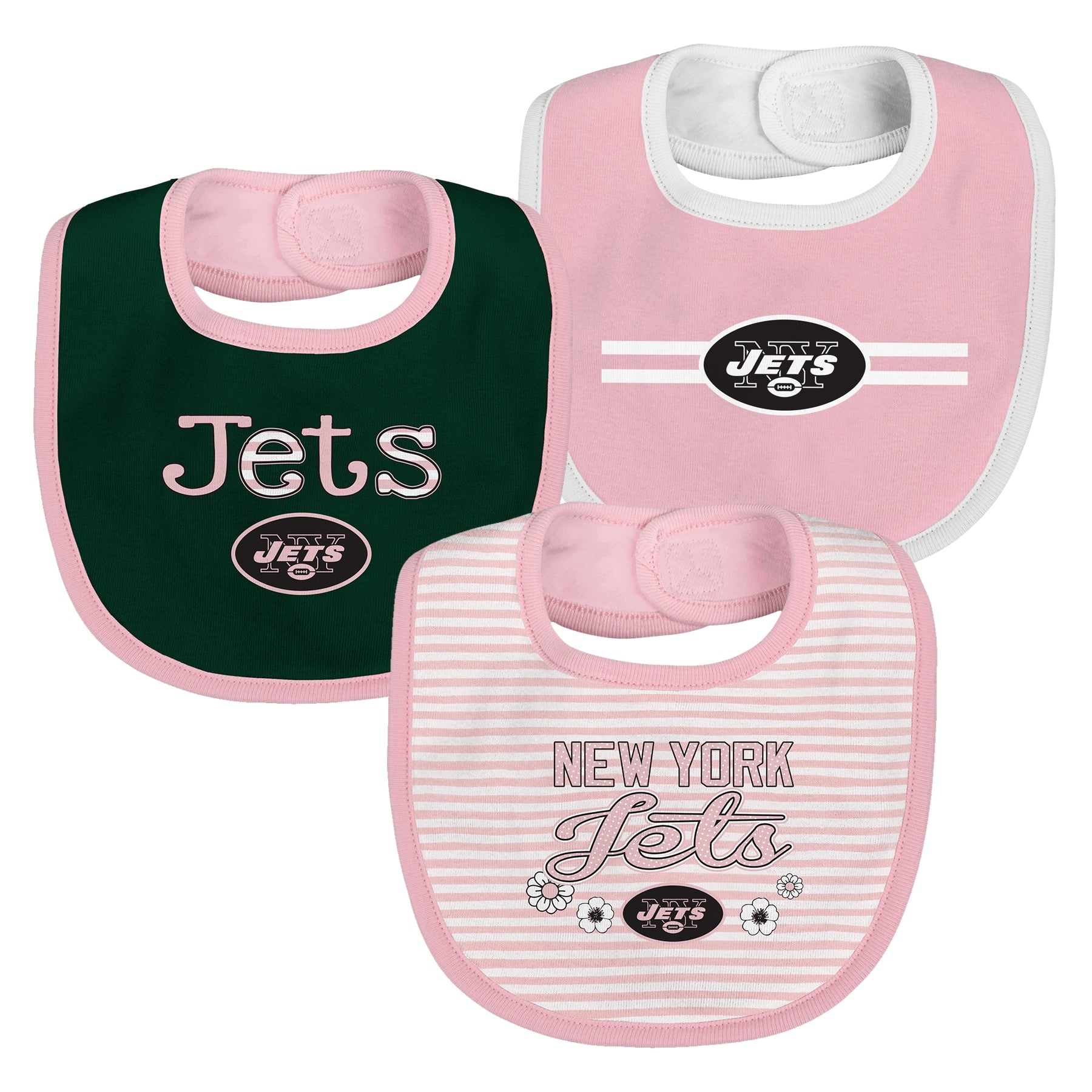 Outerstuff NFL New York Jets Newborn One Size Fair Catch 3 Piece Bib S –  Fanletic