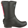 London Fog Women's Janet Waterproof Fashion Buckle Rain Boots, Black